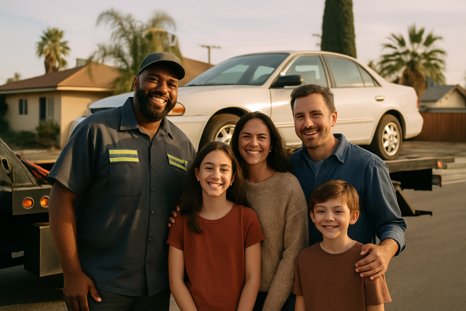 Vehicle donation moment in Bakersfield